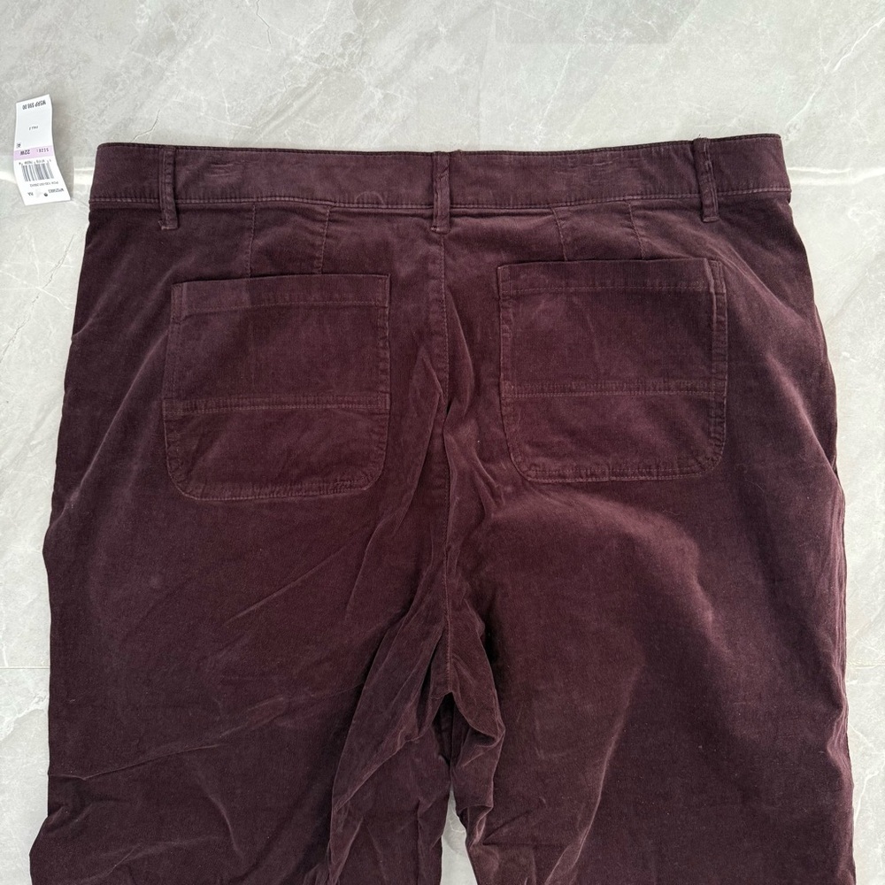 Women’s Democracy "Ab"solution Skyrise Wide Leg Corduroy Pants Tulip Hem 22W - Picture 10 of 16